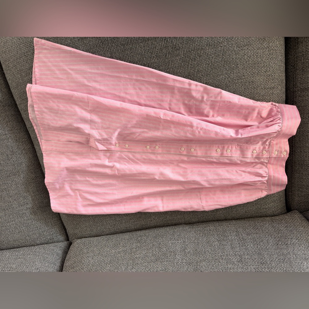 Balzac Paris NWOT Pink Striped Midi Skirt - Picture 3 of 5